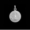 Silver medallion necklace