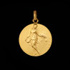 Gold medallion necklace