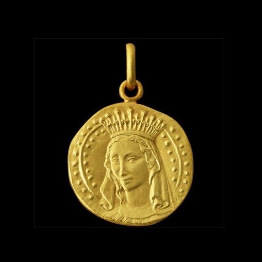 virgin mary gold pendant