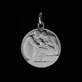 Holy family medallion necklace